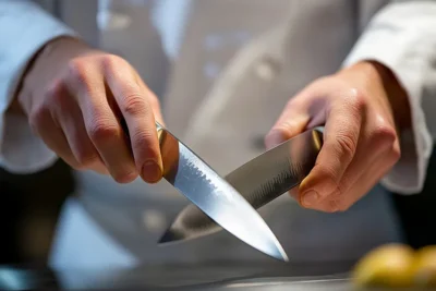 como afilar un cuchillo con otro cuchillo